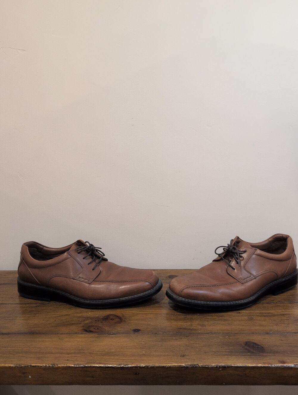Johnston & Murphy Shoes Mens 12 M Stanton Run Off Oxford Dress 20-8990 Brown